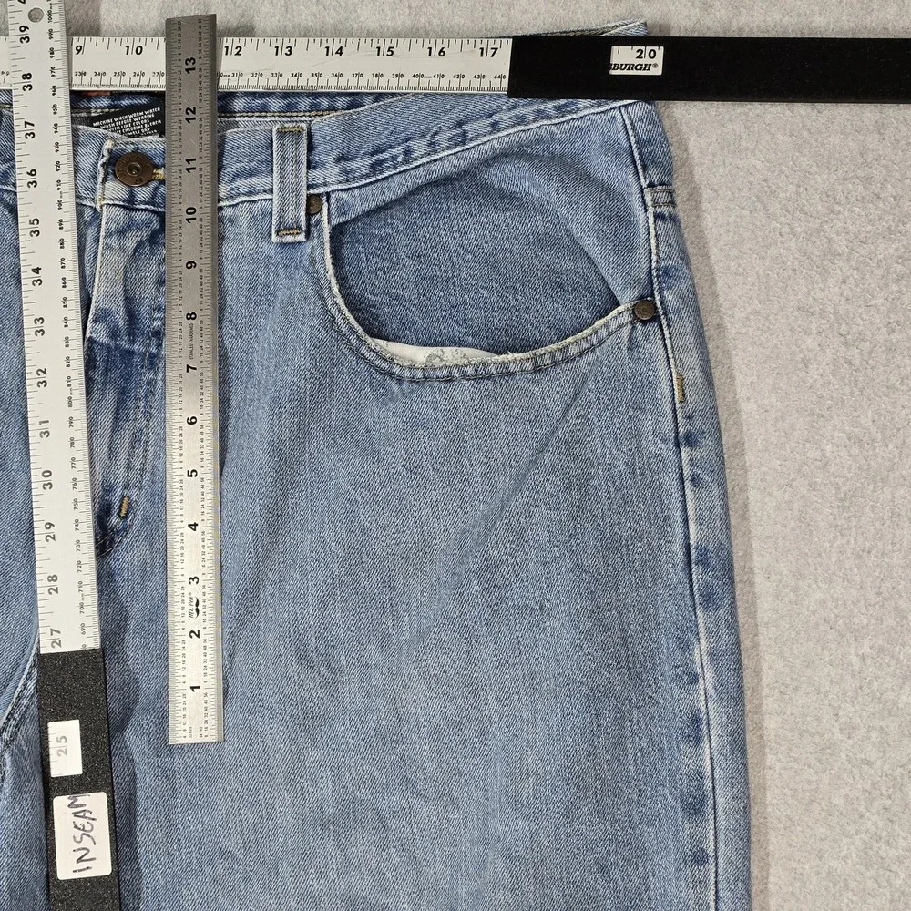 VINTAGE Anchor Blue Men Jeans 40X30 Blue Y2K Denim Beyond Baggy Cut Off Hem